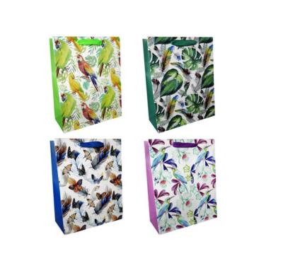 Opakowanie Torba prezentowa 26x32 Tropikalne motyle i ptaki