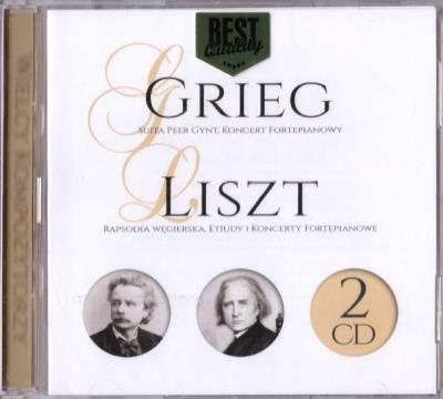 Wielcy kompozytorzy - Grieg, Liszt (2 CD). Autor: Edward Grieg, Ferenc Liszt. SmakLiter.pl Okładka książki Wielcy kompozytorzy - Grieg, Liszt (2 CD)