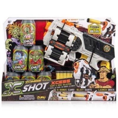 Opakowanie X-Shot Zombie XCESS 6 puszek 12 strzałek 8 dysków