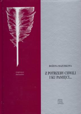 Okładka książki Z potrzeby chwili i ku pamięci...