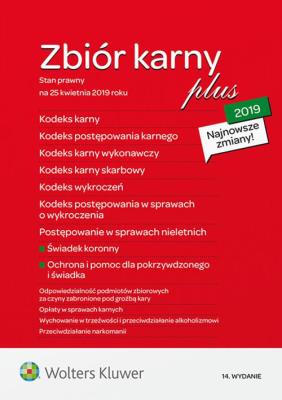 Okładka książki Zbiór karny PLUS 2019 w.14