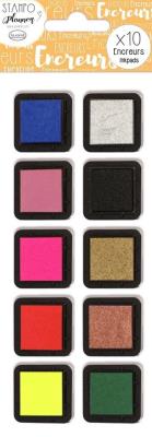 Opakowanie Zestaw 10 Tuszy do Papieru w Gąbeczkach