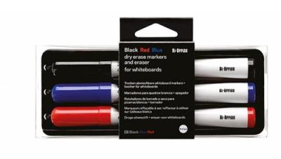 Opakowanie Zestaw do tablic magnetycznych 3 markery + gąbka