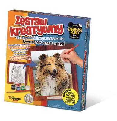 Opakowanie Zestaw Kreatywny do malowania - Owczarek Szetlan.