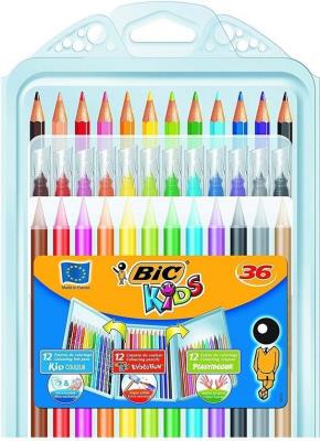 Opakowanie Zetaw koloringowy 3w1 Kredki 36szt BIC