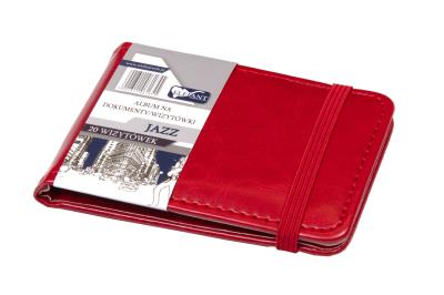 Album na 20 wizytówek Jazz czerwony ELEFANT. Wydawca: ELEFANT. SmakLiter.pl Opakowanie Album na 20 wizytówek Jazz czerwony ELEFANT