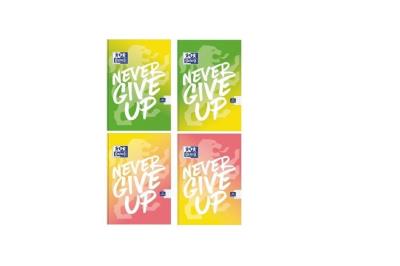 Opakowanie Brulion A5/96K kratka Never Give Up (5szt) OXFORD