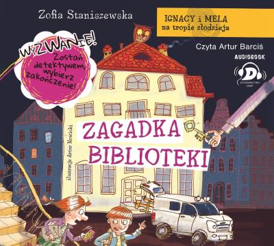 CD MP3 ZAGADKA BIBLIOTEKI IGNACY I MELA NA TROPIE ZŁODZIEJA. Autor: Ewa Owsińska-Miedzińska Zofia Staniszewska. SmakLiter.pl Okładka książki CD MP3 ZAGADKA BIBLIOTEKI IGNACY I MELA NA TROPIE ZŁODZIEJA