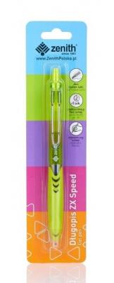 Długopis automatyczny ZX Speed niebieski blsZENITH. Wydawca: ZENITH. SmakLiter.pl Opakowanie Długopis automatyczny ZX Speed niebieski blsZENITH