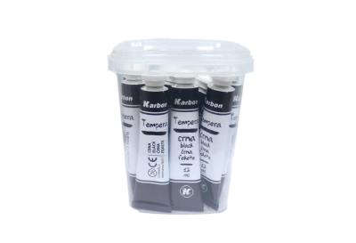 Opakowanie Farba tempera 12ml czarny 15szt KARBON
