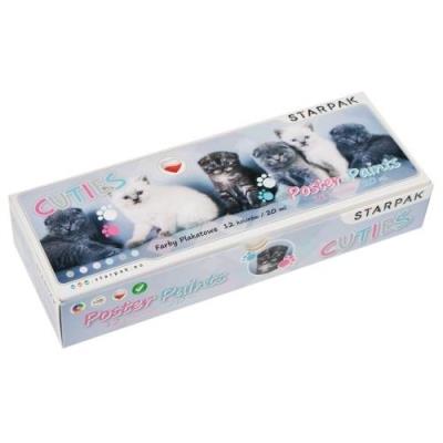 Opakowanie Farby plakatowe 12kol/20ml Cuties koty