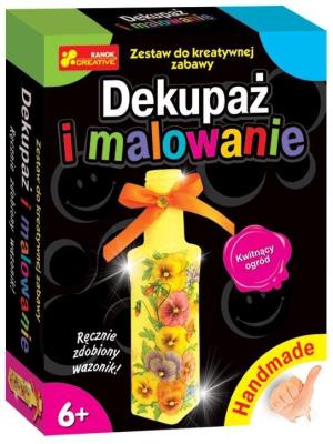 Opakowanie Handmade - Dekupaż i malowanie. Kwitnący ogród