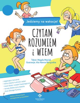 Jedziemy na wakacje. Autor: MAGDALENA MACIAK, Ala Hanna Murgrabia (ilustr.). SmakLiter.pl Okładka książki Jedziemy na wakacje