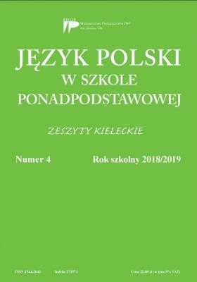 Język Polski w szkole ponadpodst. nr 4 2018/2019. Autor: praca zbiorowa. SmakLiter.pl Okładka książki Język Polski w szkole ponadpodst. nr 4 2018/2019