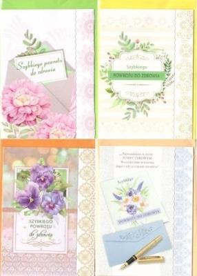 Opakowanie Karnet B6 brokat z margin. Powrotu.. (10szt.) MIX