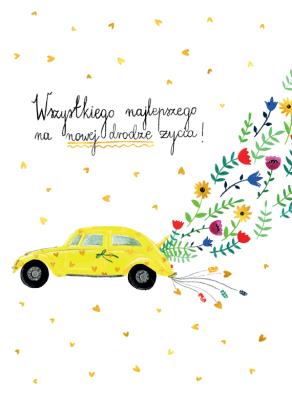 Okładka książki Karnet B6 Ślub - Auto