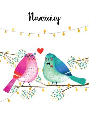 Opakowanie Karnet B6 Ślub - Ptaki