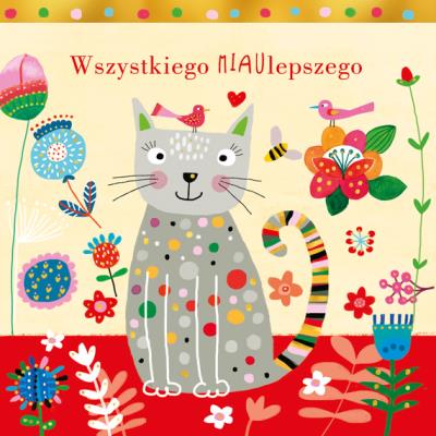 Opakowanie Karnet B6 Urodziny - Kot