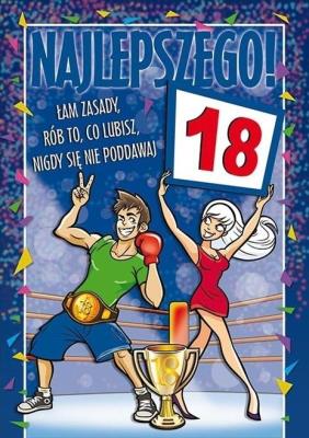 Opakowanie Karnet Party naklejany B6+koperta Urodziny 18 wz13