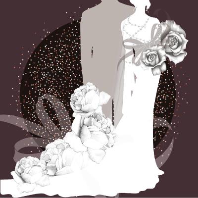 Opakowanie Karnet Swarovski kwadrat Ślub para młoda