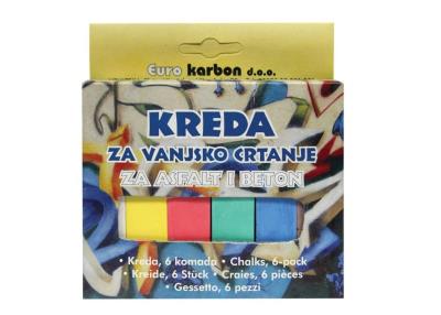 Opakowanie Kreda do malowania po asfalcie 6 kolorów KARBON
