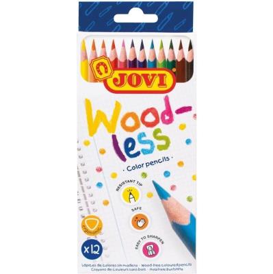 Kredki bezdrzewne 12 kolorów JOVI. Wydawca: JOVI. SmakLiter.pl Opakowanie Kredki bezdrzewne 12 kolorów JOVI