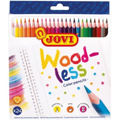 Kredki bezdrzewne 24 kolory JOVI. Wydawca: JOVI. SmakLiter.pl Opakowanie Kredki bezdrzewne 24 kolory JOVI