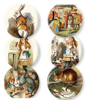 Opakowanie Lusterko ozdobne Alice in Wonderand