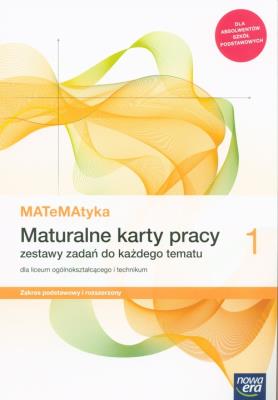 MATeMAtyka LO 1 ZPR Maturalne Karty Pracy NE. Autor: Dorota Ponczek. SmakLiter.pl Okładka książki MATeMAtyka LO 1 ZPR Maturalne Karty Pracy NE