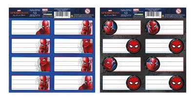 Nalepki na zeszyty Spider-Man 13 (50szt) DERFORM. Wydawca: Derform. SmakLiter.pl Opakowanie Nalepki na zeszyty Spider-Man 13 (50szt) DERFORM