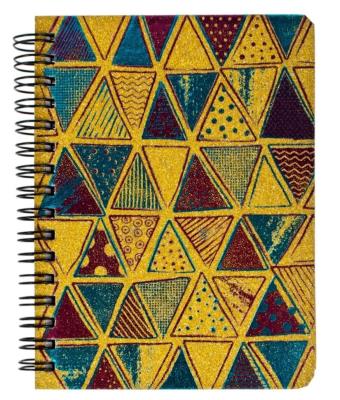 Opakowanie Notes na spirali brokatowy trójkąty