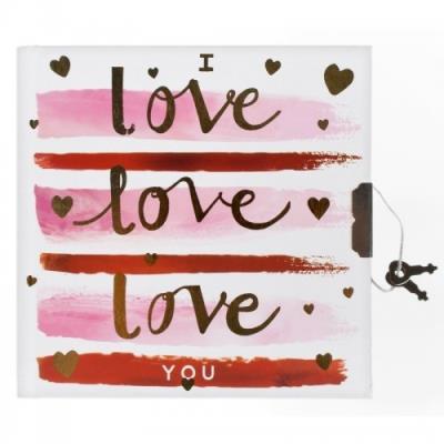 Pamiętnik na kłódkę Love. Wydawca: Starpak. SmakLiter.pl Opakowanie Pamiętnik na kłódkę Love