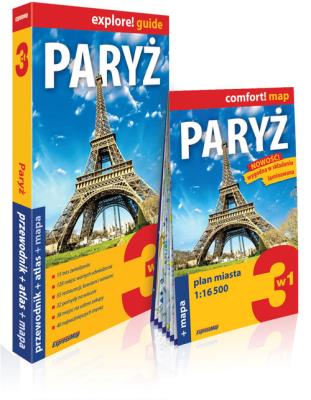 Okładka książki Paryż 3w1 przewodnik + atlas + mapa