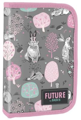 Piórnik jednokomorowy Króliczki. Wydawca: Derform. SmakLiter.pl Opakowanie Piórnik jednokomorowy Króliczki