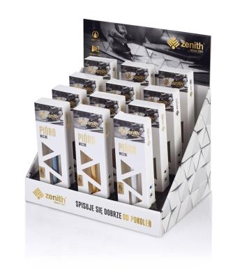 Pióro Omega Metallic w etui mix kol (12szt) ZENITH. Wydawca: ZENITH. SmakLiter.pl Opakowanie Pióro Omega Metallic w etui mix kol (12szt) ZENITH