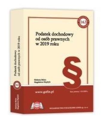 Okładka książki Podatek dochodowy od osób prawnych w 2019 roku