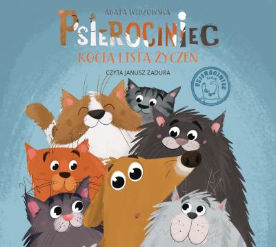 Psierociniec T.4 Kocia lista życzeń audiobook. Autor: Agata Widzowska. SmakLiter.pl Okładka książki Psierociniec T.4 Kocia lista życzeń audiobook