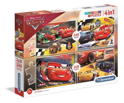 Opakowanie Puzzle 2x60 + 2x20 Auta