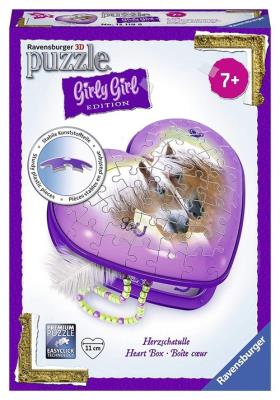 Opakowanie Puzzle 3D Konie 54 serce szkatułka