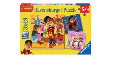 Opakowanie Puzzle 3x49 Alvin i wiewiórki