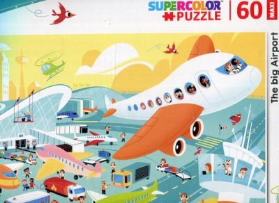 Opakowanie Puzzle Supercolor Maxi 60 The big Airport