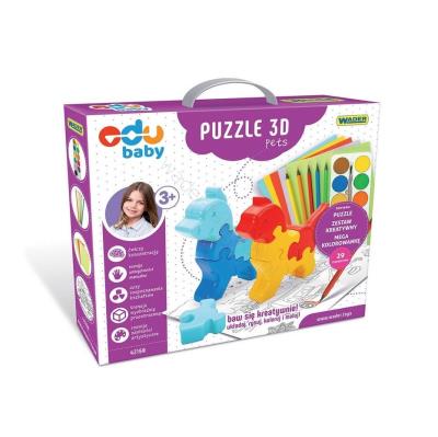 Puzzle Zoo 3D Pets. Wydawca: Wader. SmakLiter.pl Opakowanie Puzzle Zoo 3D Pets