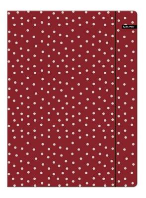 Opakowanie TECZKA Z GUMKĄ A4 BASIC GROSZKI CZERWONA