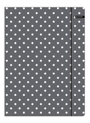 Opakowanie TECZKA Z GUMKĄ A4 BASIC KROPKI SZARA