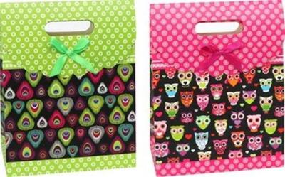 Opakowanie Torebka prezentowa na rzep średnia mix kolorów 10 sztuk