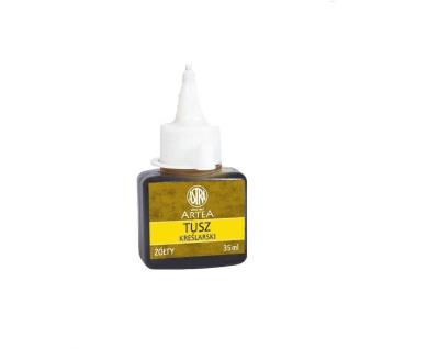 Opakowanie Tusz kreślarski 35ml żółty (8szt) ASTRA