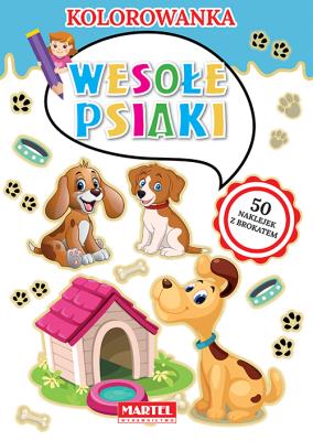 Okładka książki WESOŁE PSIAKI KOLOROWANKA