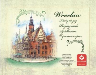 Opakowanie WROCŁAW AKWARELE - komplet brydżowy 2x55 kart