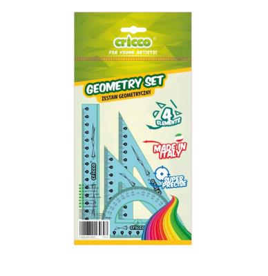Zestaw geometryczny 4 elementy CRICCO. Wydawca: Cricco. SmakLiter.pl Opakowanie Zestaw geometryczny 4 elementy CRICCO