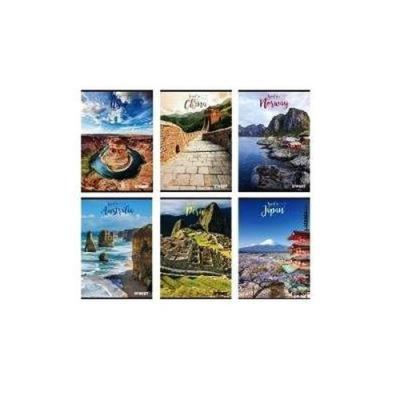 Opakowanie Zeszyt A5 Street Travel To 54 kartki w kratkę 10 sztuk